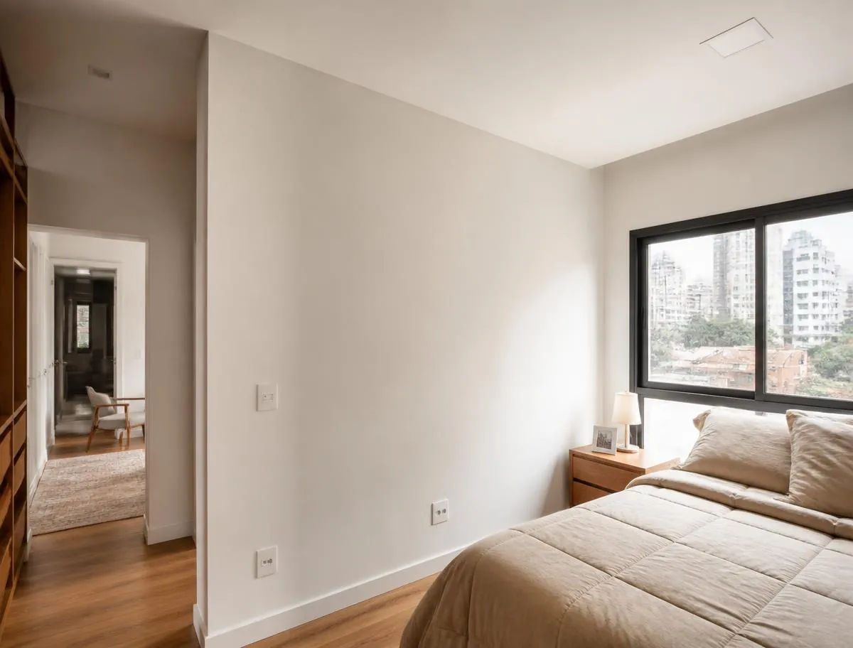 Ambiente interno com instalação de parede de drywall em São Paulo, acabamento liso e pronto para pintura